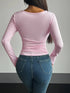 'Delfina' Square Neck T-Shirt - Celes Fashion
